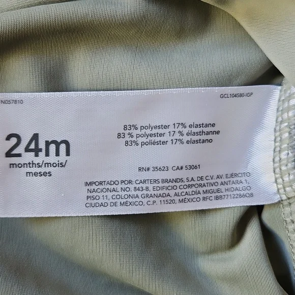 GUC Carter's Ahoy There! Toucan Sailboat Swim Set Rash Guard Size 18-24 Months - Picture 6 of 10